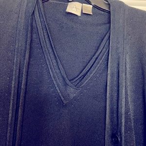 Anne Klein 2 piece Cardigan and Shell Set Size M